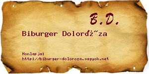 Biburger Doloróza névjegykártya